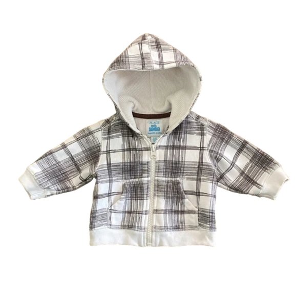 1989 Place Plaid Zip-Up Hoodie size 3-6 Months - Picture 3 of 11